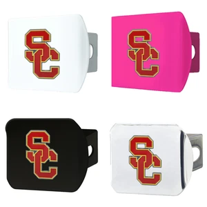 USC TROJANS HITCH COVERS W/COLOR EMBLEM - PICK YOUR COLOR - Picture 1 of 6