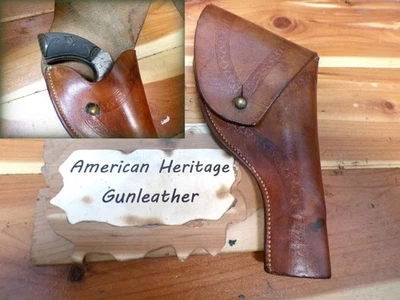Antique Flap Gun Holster for H&R .22 1906 4.5" & Similar WHITE STAR .32  2.5" - Image 1 of 4