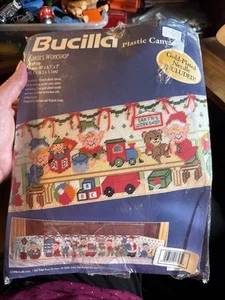Bucilla Santas Workshop Canvas Draftstop Kit 61255 Open - Complete - Picture 1 of 8