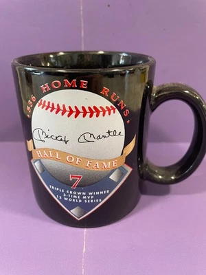 Hall Of Famer Mickey Mantle Black Coffee Mug 536 Home Runs New York Yankees - Image 1 of 3