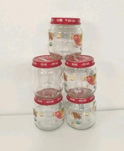 Lot of 5 Empty Baby Food Jars 4 oz. Happy Baby - Picture 1 of 4