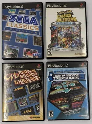 PS2 Retro Lot Sega & Capcom Classics Collection + Midway Arcade Treasures 1 & 3 - Image 1 of 4
