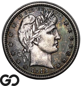 1913 Barber Quarter PROOF, Color Toner, Only 613 Struck - Picture 1 of 3