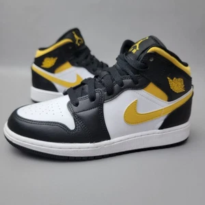 Nike Air Jordan 1 Mid (GS) White Pollen-Black 554725-177 Größe 4,5 - Bild 1 von 10