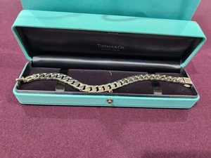 Tiffany & Co. Sterling Silver Men's Curb Link Bracelet 8 .5" - Picture 1 of 5