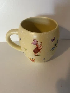Disney Store gelber Fass Becher Winnie Puuh Ferkel Schmetterling Libelle selten - Bild 1 von 4