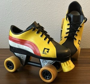 Vintage 1978 Mattel Sunrunners Roller Skates . Red/Orange/Yellow/White. Size 6 - Picture 1 of 24