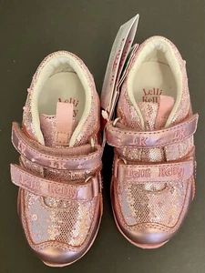 NWT Girls 6 (23) LELLI KELLY Pink Sequin Sparkle Athletic Shoes - Picture 1 of 7