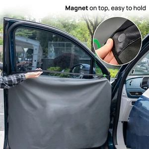 2/4pcs Magnetic Edge Car Door Cover Waterproof Guard Tools Side Window Film Tint - Picture 1 of 9