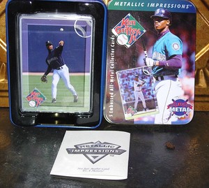 5 KEN GRIFFEY JR Sealed Embossed All-Metal Collector Cards METAL IMPRESSION 1996