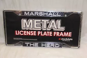Marshall THe Herd Metal license plate frame 24757 chrome/carbon fiber stockdale - Picture 1 of 1