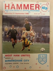 1982/83 WEST HAM UNITED v BIRMINGHAM CITY - 11th September - Picture 1 of 4