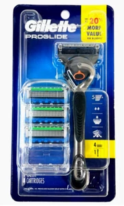 Gillette ProGlide Razor Handle Plus 4 Cartridges - Picture 1 of 1