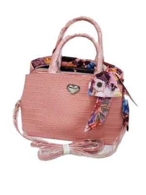 Bolso Bandolera Betsey Johnson Gigi Cartera Rosa Imitación Cuero Cocodrilo Asa Superior Nuevo con Etiquetas Foto 1 de 4