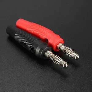 2pcs Nickel Plated Banana Jack Plug Enchufe Conector f Speaker Binding Post 4mm - Imagen 1 de 1
