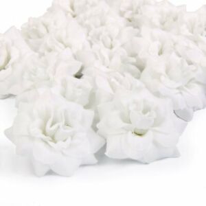 100Pcs Pop Silk Artificial Fake Rose Flower Heads Bulk Craft Wedding Party Decor