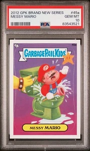 GPK 2012 cubo de basura Kids Messy Mario #45a - PSA 10- *GEM* - Imagen 1 de 2