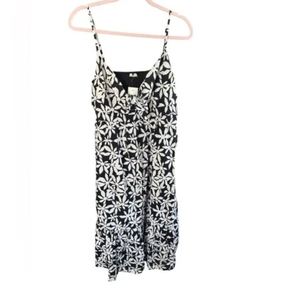 J. Crew Black and White Sleeveless Midi Sundress Size 14 - Image 1 of 4