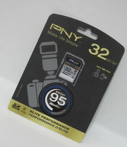 PNY 32G FS Elite V10 HD SD card for Panasonic V180 V160 V130 V110 camcorder - Picture 1 of 3