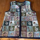 Vitabella Vest Womens Sz Med Barn House  Floral Tapestry Norway Cottagecore