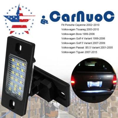 Luces de matrícula LED traseras 2 piezas para Porsche Cayenne Touareg 2003-2010 Foto 1 de 4