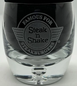 (2) Steak-n-Shake schwere Steine Gläser, geätzt, Krosno Polen, 4" hoch - Bild 1 von 8