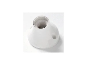 PORTALAMPADA E27 DA PARETE SUPPORTO A MURO PORTA LAMPADA INCLINATO BIANCO - Foto 1 di 1