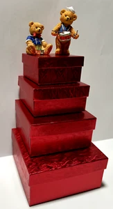 Gift Boxes With Lids A Nested Set Of 4 Luxury Gift Boxes For Presents RED ONLY - Picture 1 of 8