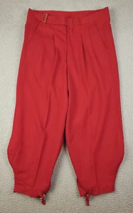 Payne Stewart *NWT* Pleated Golf Pants Red Wool Knickers Men's Size 32 Regular - Picture 1 of 14