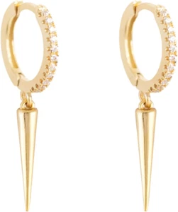 Gold Heart Hoop Earrings Huggie Earrings for Women 14K Gold Plated Small Hoops E - Picture 1 of 12