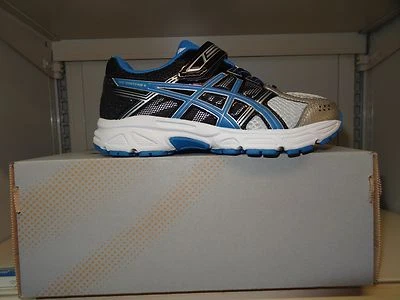 ASICS Boys' Pre-Contend 4 PS Running Shoe, Silver/Classic Blue/Black, 1 M... - Image 1 of 4