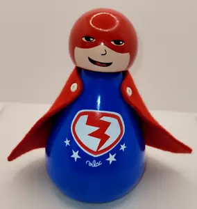 Vilac Wooden Children's Toy SUPERHERO Piggy Bank HTF - Picture 1 of 8