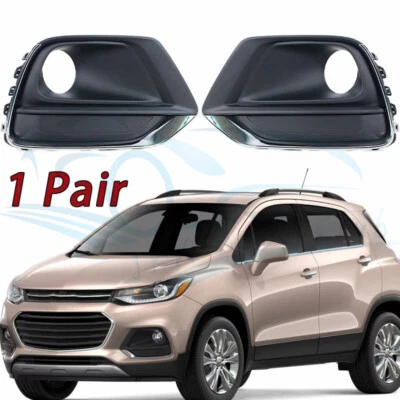 Pair Fog Light Cover Grille With Holes For Chevrolet Trax Tracker 2017-2019 k - Image 1 of 4