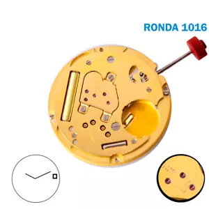 RONDA 1016 SWISS🇨🇭 Made Uhrwerk, weiße Datumsscheibe bei 3, 2 Zeigern. - Bild 1 von 4