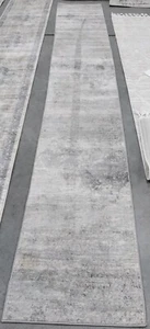 IVORY / GREY 2' X 14' Stained Rug, Reduced Price 1172757562 BNT822A-214 - Picture 1 of 4