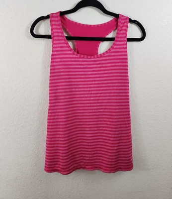Camiseta sin mangas Danskin Now para mujer XL rosa a rayas Dri More espalda deportiva ropa deportiva Foto 1 de 4
