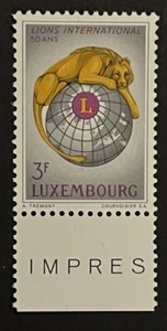 Travelstamps: 1967 Luxembourg Stamps Scott #451 Sg 800 Lions Club int’l MNH OG - Picture 1 of 5