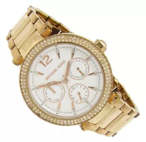 MICHAEL KORS Damen Armbanduhr Edelstahl Datum Tag Gold MK-5781 5ATM Bat neu S171 - Bild 1 von 2