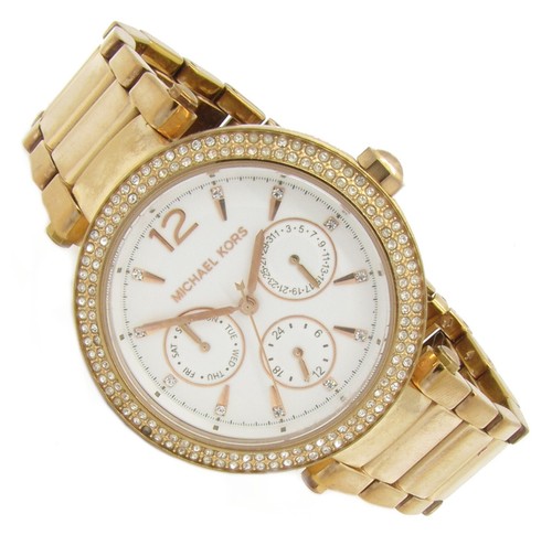 Orologio da polso donna Michael Kors acciaio inox data giorno oro MK 5781 5ATM Bat nuovo S171