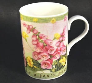 Past Times Fine Bone China Cottage Gardens Fox Glove Coffee Cup Oxford, England - Picture 1 of 4