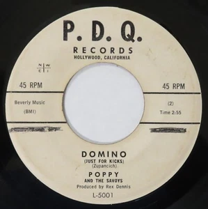 POPPY & SAVOYS Domino / Slappin’ Rods Leaky Oil P.D.Q. 45 Rockabilly Surf HEAR - Picture 1 of 2