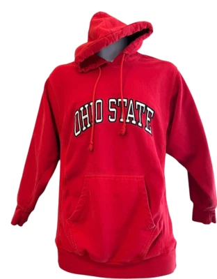 Small Ohio State Buckeyes Hoodie Hooded Sweatshirt Heavyweight Steve & Barrys - Imagem 1 de 4