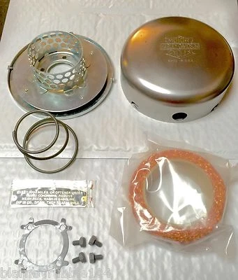 "Kit de filtro de aire Harley 6"" ranura en J cabeza de nudillo VL RL 1935-36 con logotipo H-D #1401-35" Foto 1 de 4