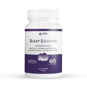Solution de sommeil - aide au sommeil premium naturelle sûre et efficace - 60 capsules