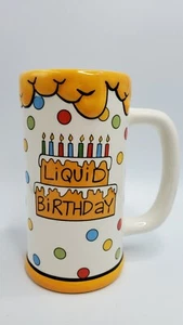 Lorrie Veasey Our name is Mud  Liquid Birthday Mug tall Coffee  gift  hand paint - Picture 1 of 12