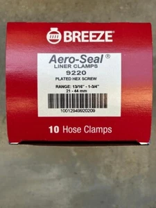 9220 Abrazaderas de revestimiento AeroSeal con diámetro de tornillo SS 13/16 pulgadas - 1-3/4 pulgadas (21 - 44 mm)-10/Paquete - Imagen 1 de 2