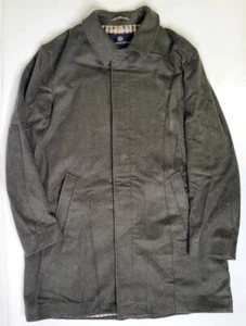 Aquascutum Wool Trench Coat Khaki Green Size 48R - Picture 1 of 7