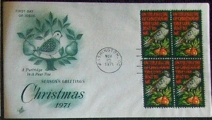 US FDC SC #1445 CHRISTMAS ArtCraft 1971 block of 4. - Picture 1 of 1