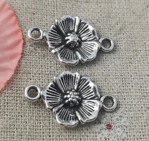 Envío Gratis 108 Piezas Conectores Flores Plata Tibetana 25x15mm L-5105 - Imagen 1 de 4