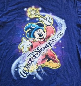 Disney Vintage Mickey Mouse Fantasia Magic Sleep Shirt T-Shirt One Size - Picture 1 of 4